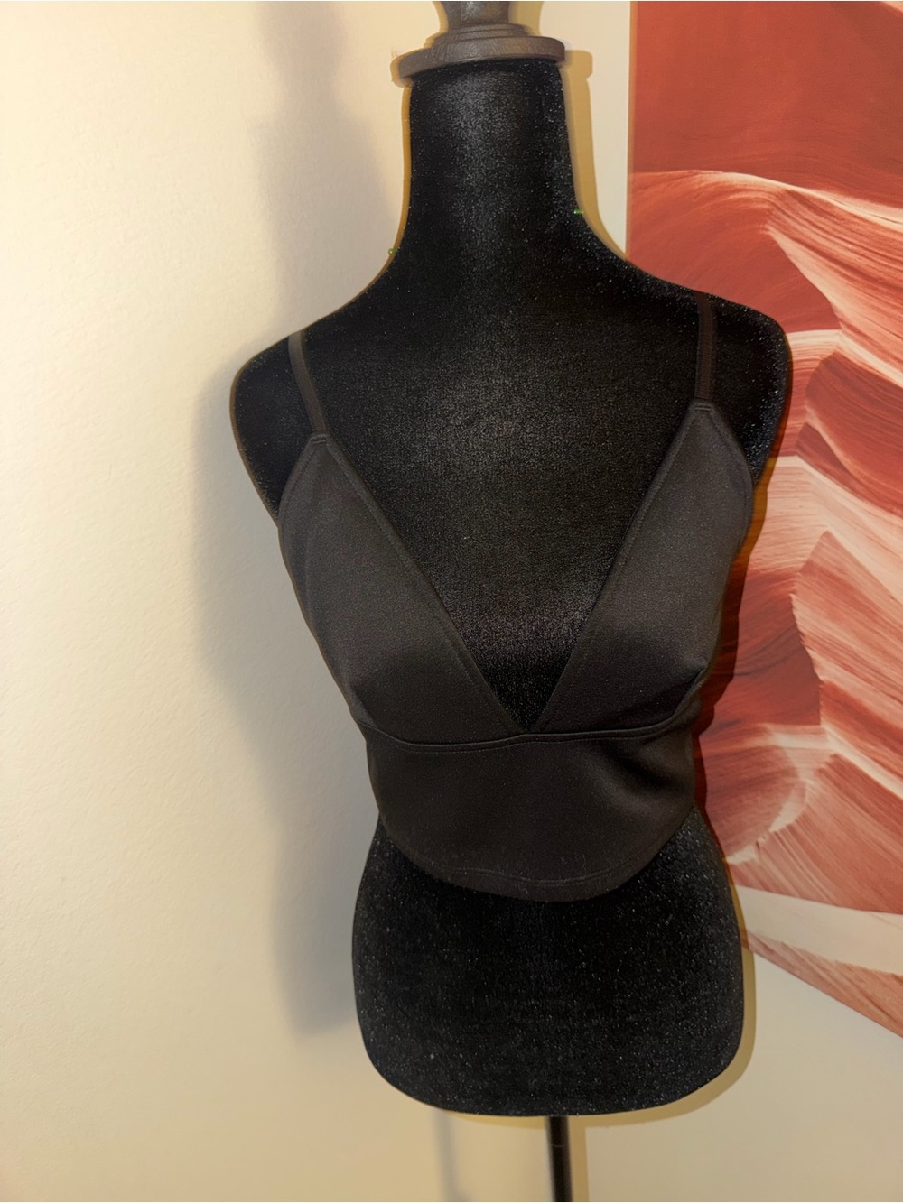 H&M Black V-Neck Bralette Crop Top